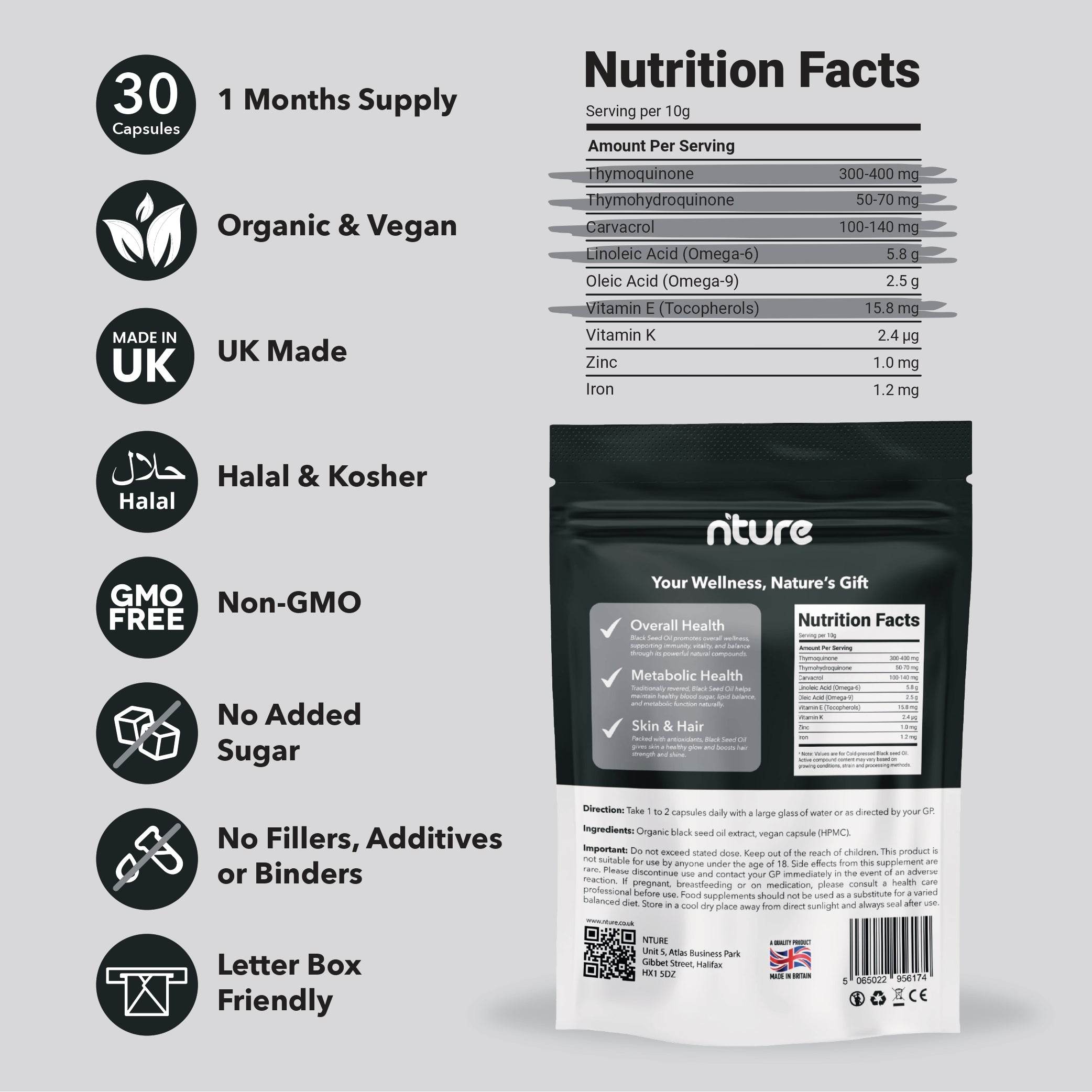 Black Seed Oil Capsules - Nture