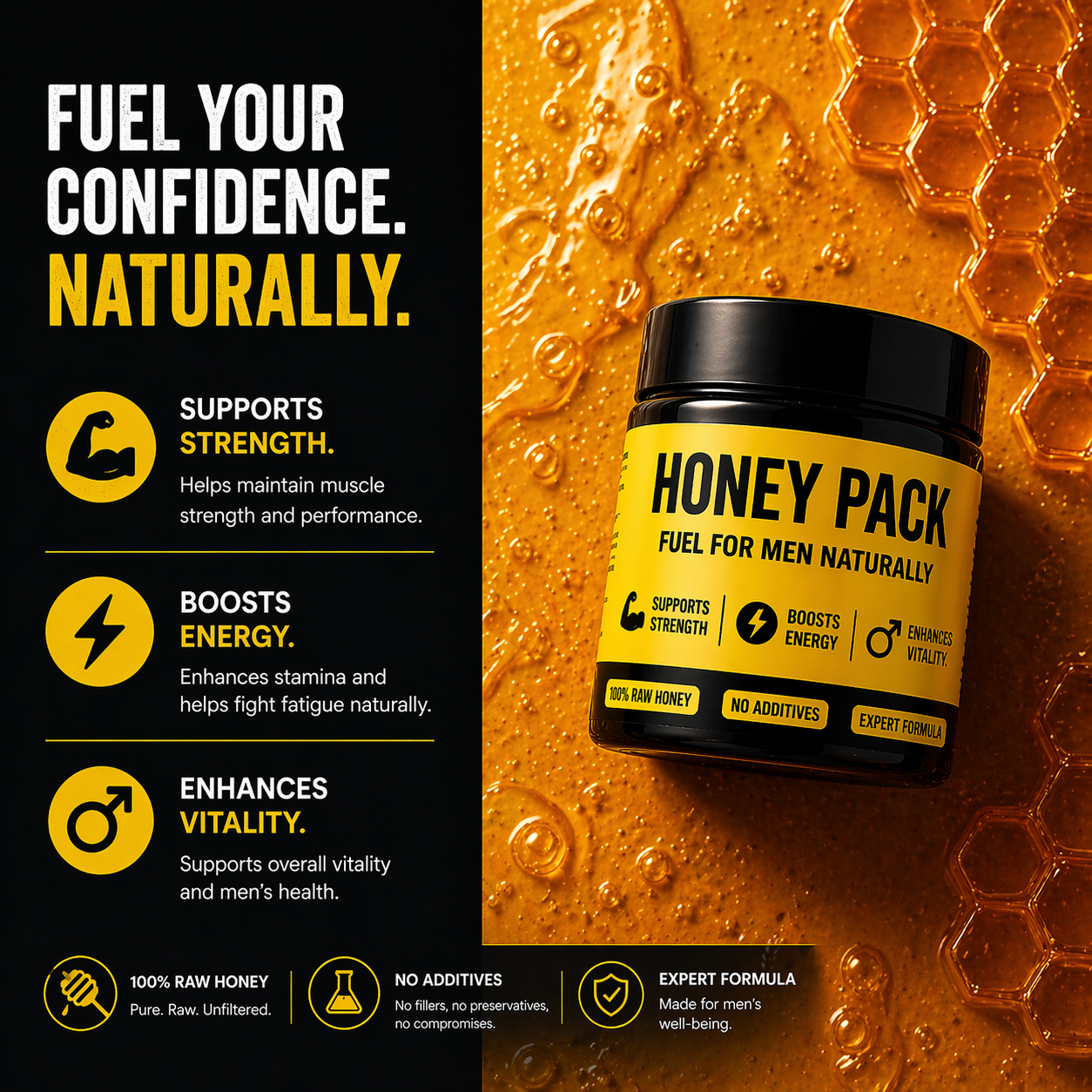 Honey Pack — Raw Honey & Botanical Food Supplement
