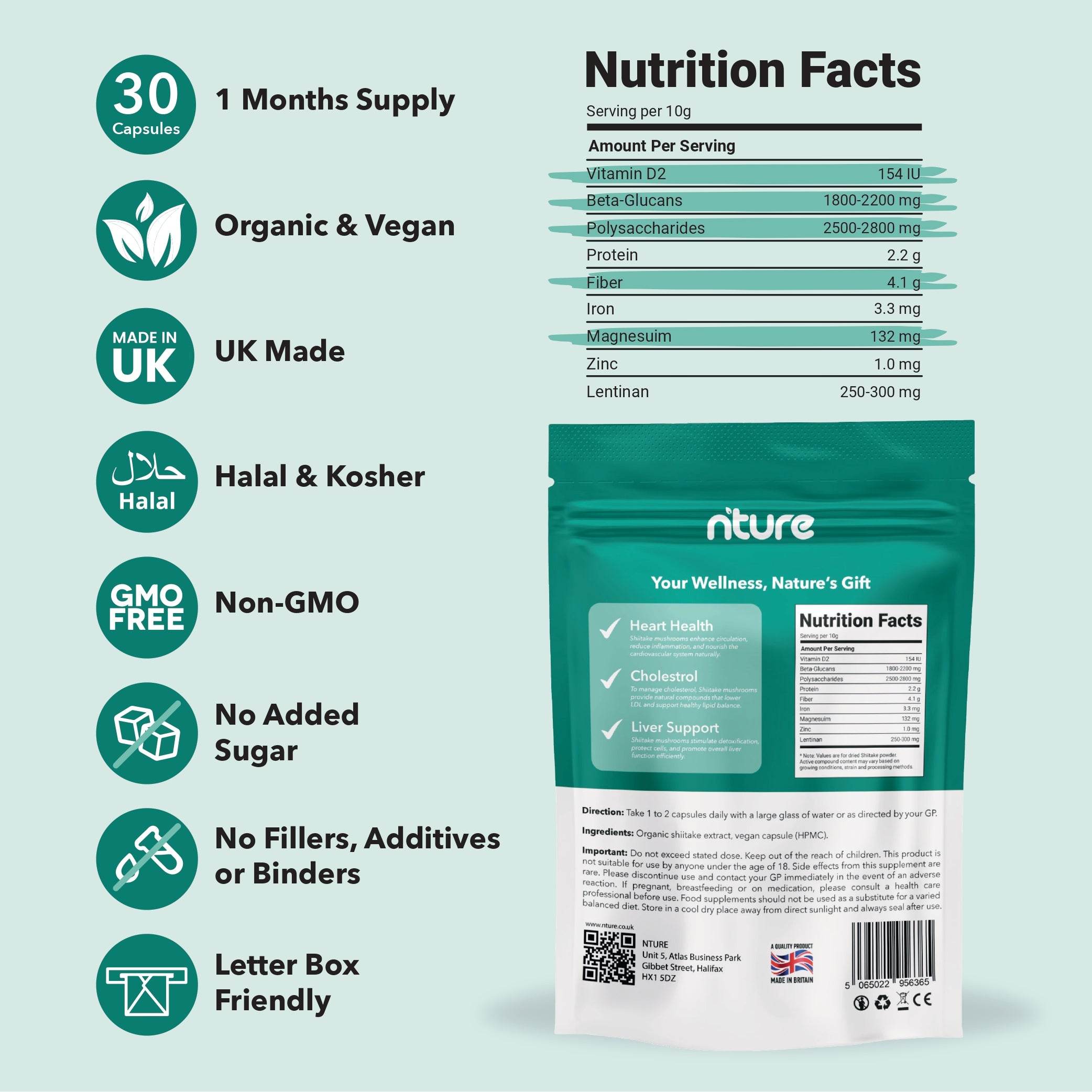Shiitake Mushroom Capsules - Nture