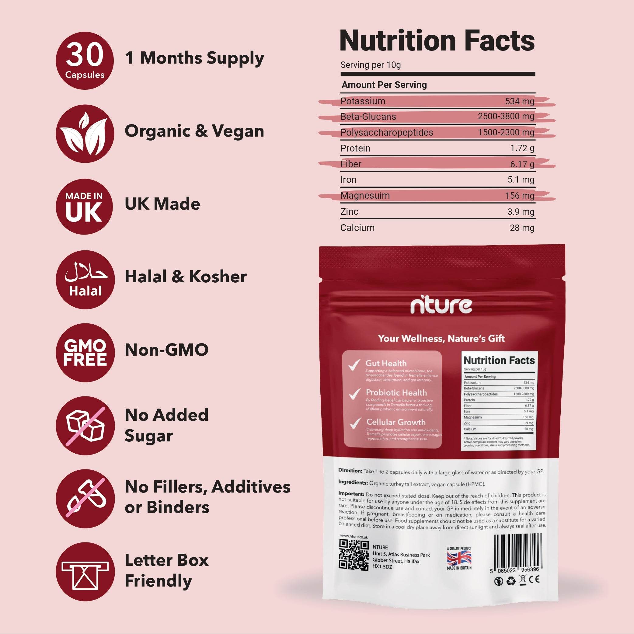 Turkey Tail Capsules - Nture