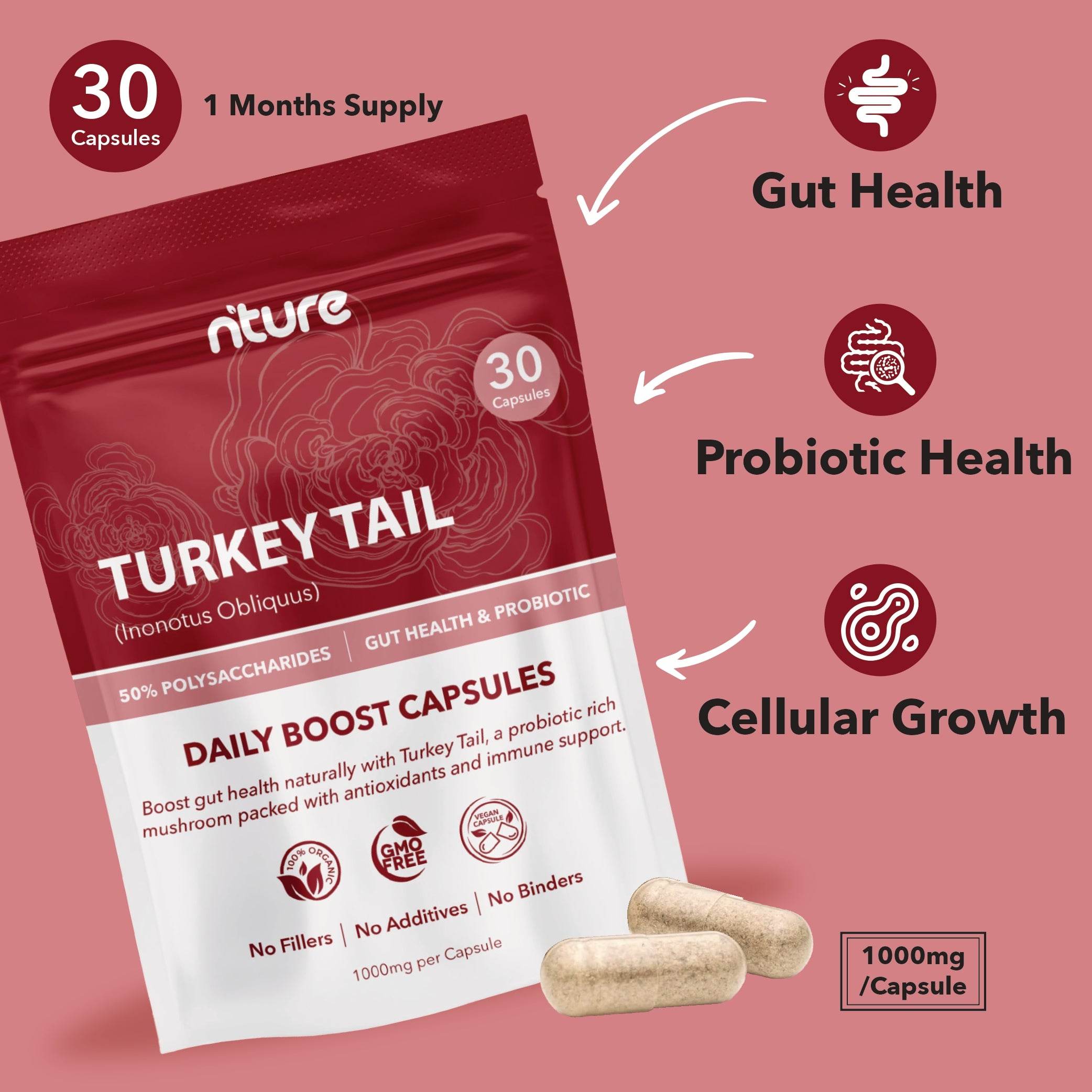 Turkey Tail Capsules - Nture