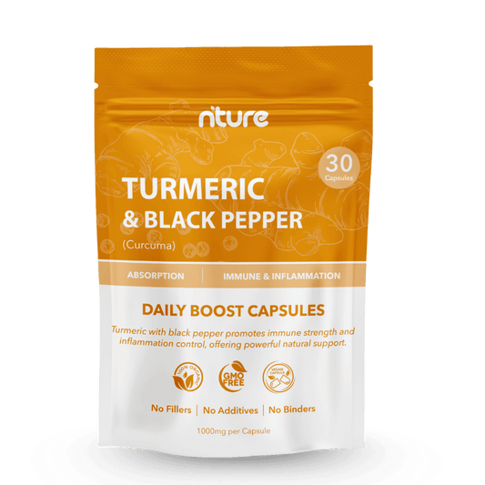 Turmeric Capsules with Black Pepper - Nture